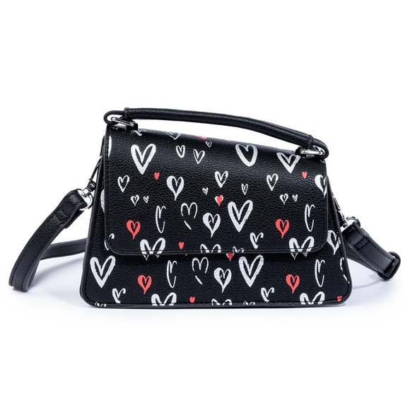 Skinnydip London Handbags - NWT Skinnydip London April Graffiti Hearts Crossbody Bag